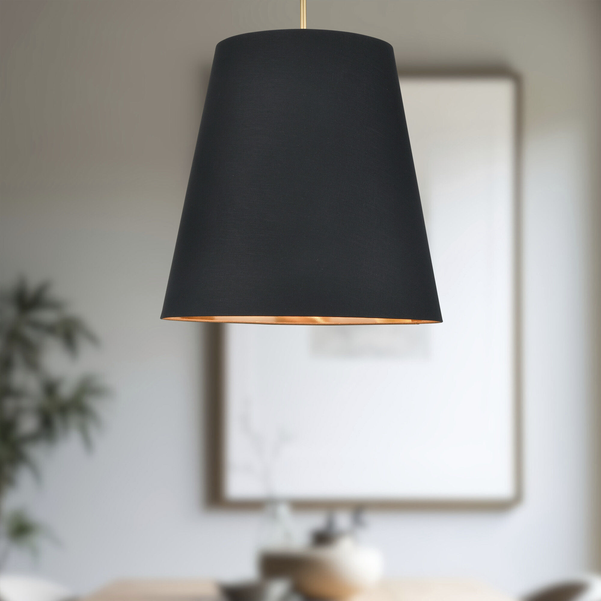 Calor 3 Light 24.88 inch Black Linen With Gold Parchment/Vintage Brass Pendant Ceiling Light in Black Linen With Gold Parchment and Vintage Brass