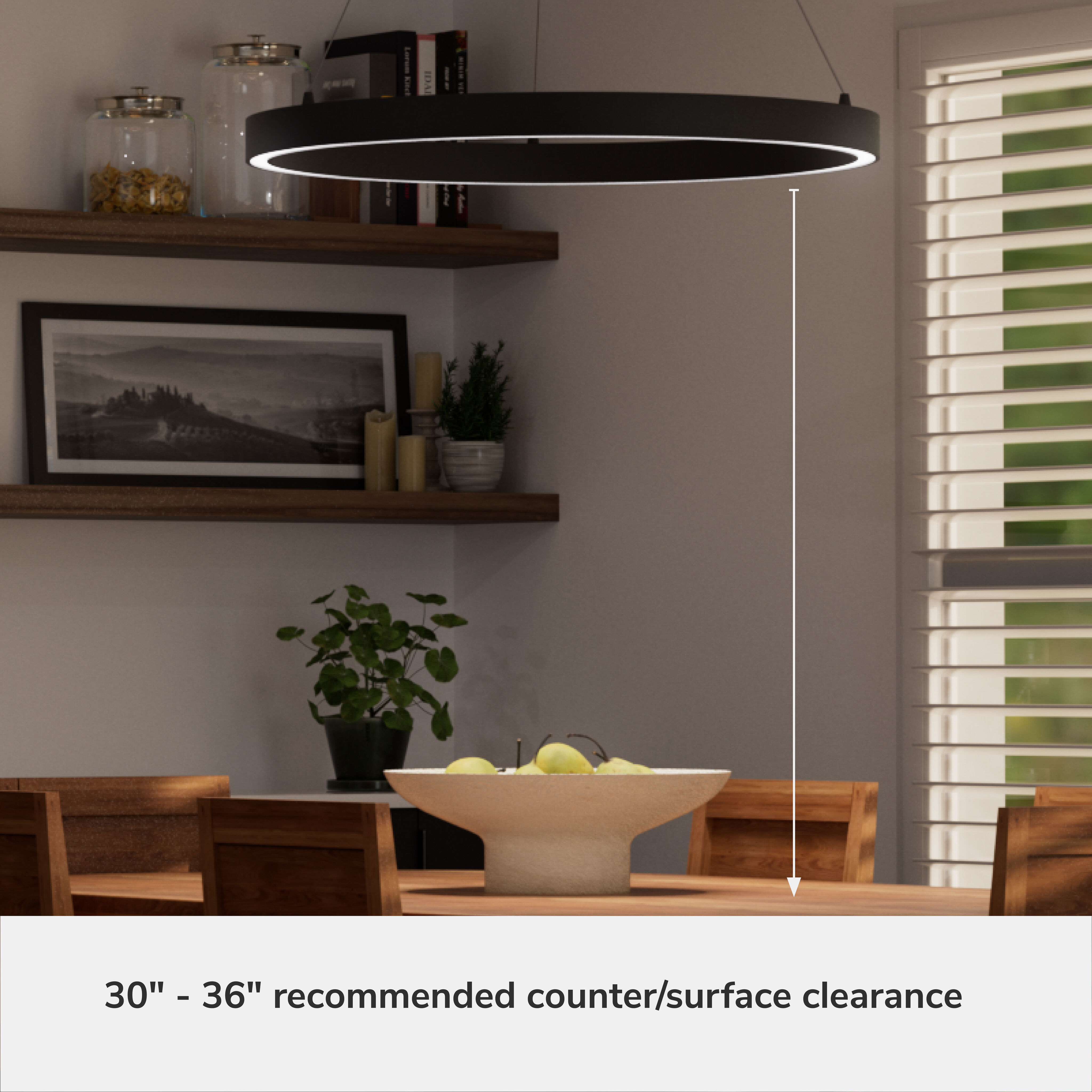 Canoga 1 Light 30 inch Matte Black Chandelier Ceiling Light, Large