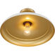 Crowne 1 Light 16 inch Legacy Brass and Off White Cream Semi Flush Ceiling Light