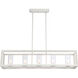 Smyth 5 Light 41 inch Natural White Linear Pendant Ceiling Light in Clear Glass