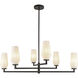 Alora Mood Krysta 6 Light 35.13 inch Matte Black Chandelier Ceiling Light