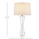 Duveen 31.5 inch 150 watt Clear and Polished Brass Table Lamp Portable Light