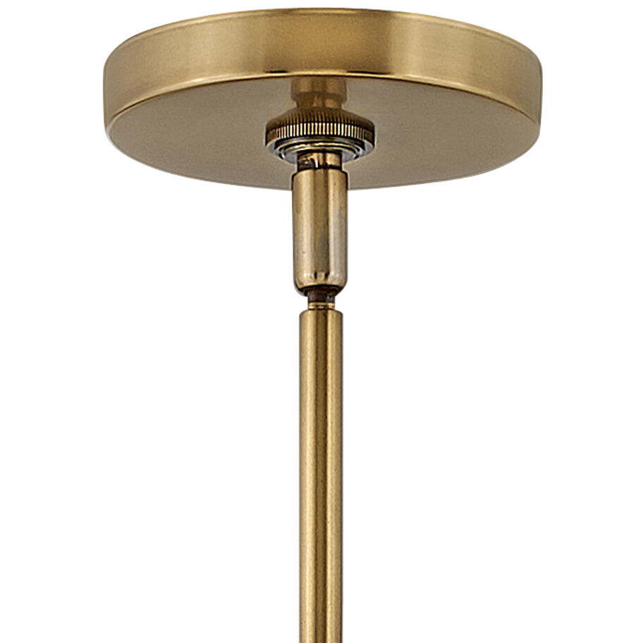 Oliver 1 Light 9 inch Black with Heritage Brass Indoor Pendant Ceiling Light