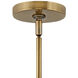 Oliver 1 Light 9 inch Black with Heritage Brass Indoor Pendant Ceiling Light