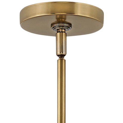 Oliver 1 Light 9 inch Black with Heritage Brass Indoor Pendant Ceiling Light