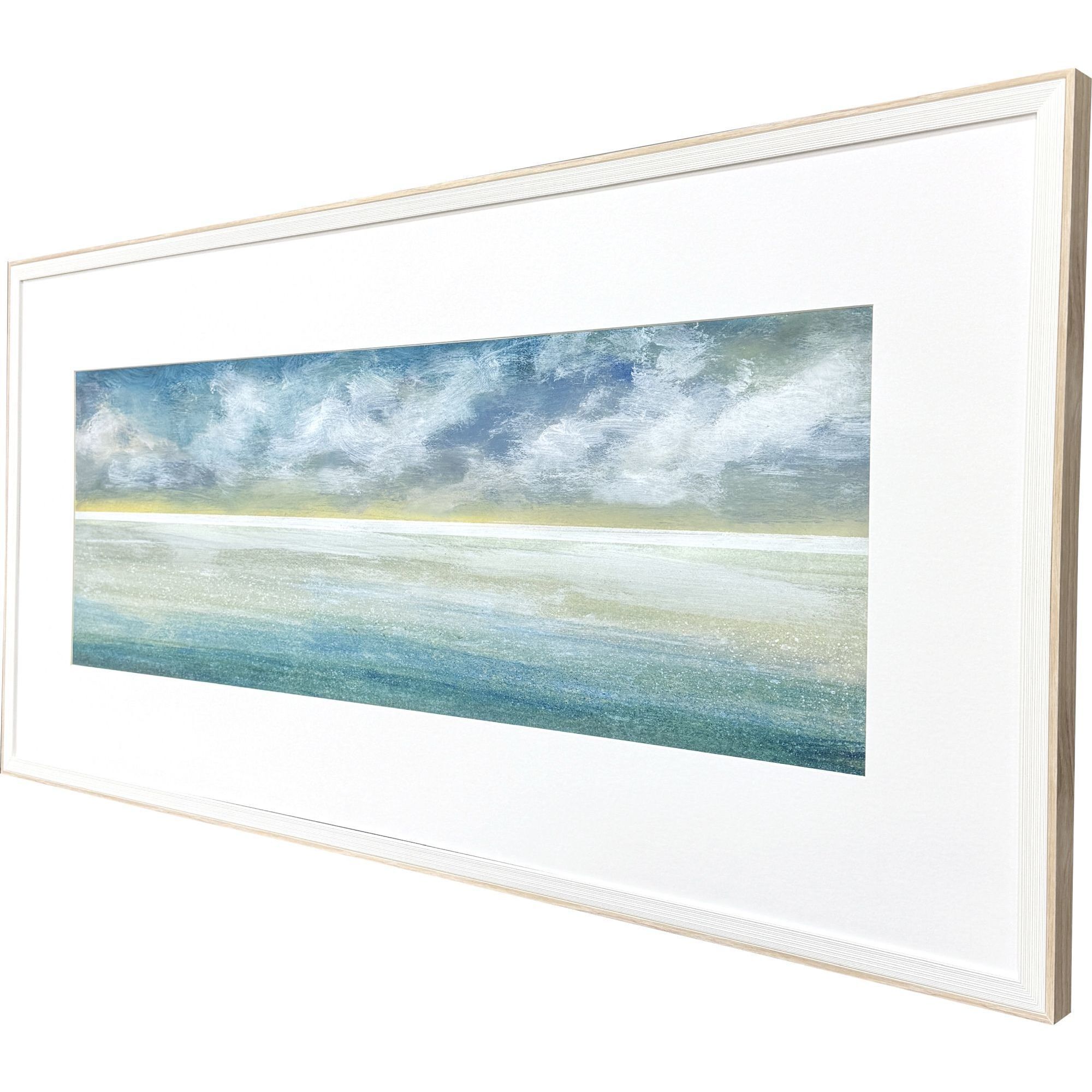 Marine Mist Blue and Green and White and Turquoise Framed Art