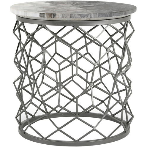 Mythos 22 X 22 inch Grey Side Table