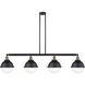 Franklin Restoration Hampden Island Light Ceiling Light in Black Antique Brass, Seedy Glass