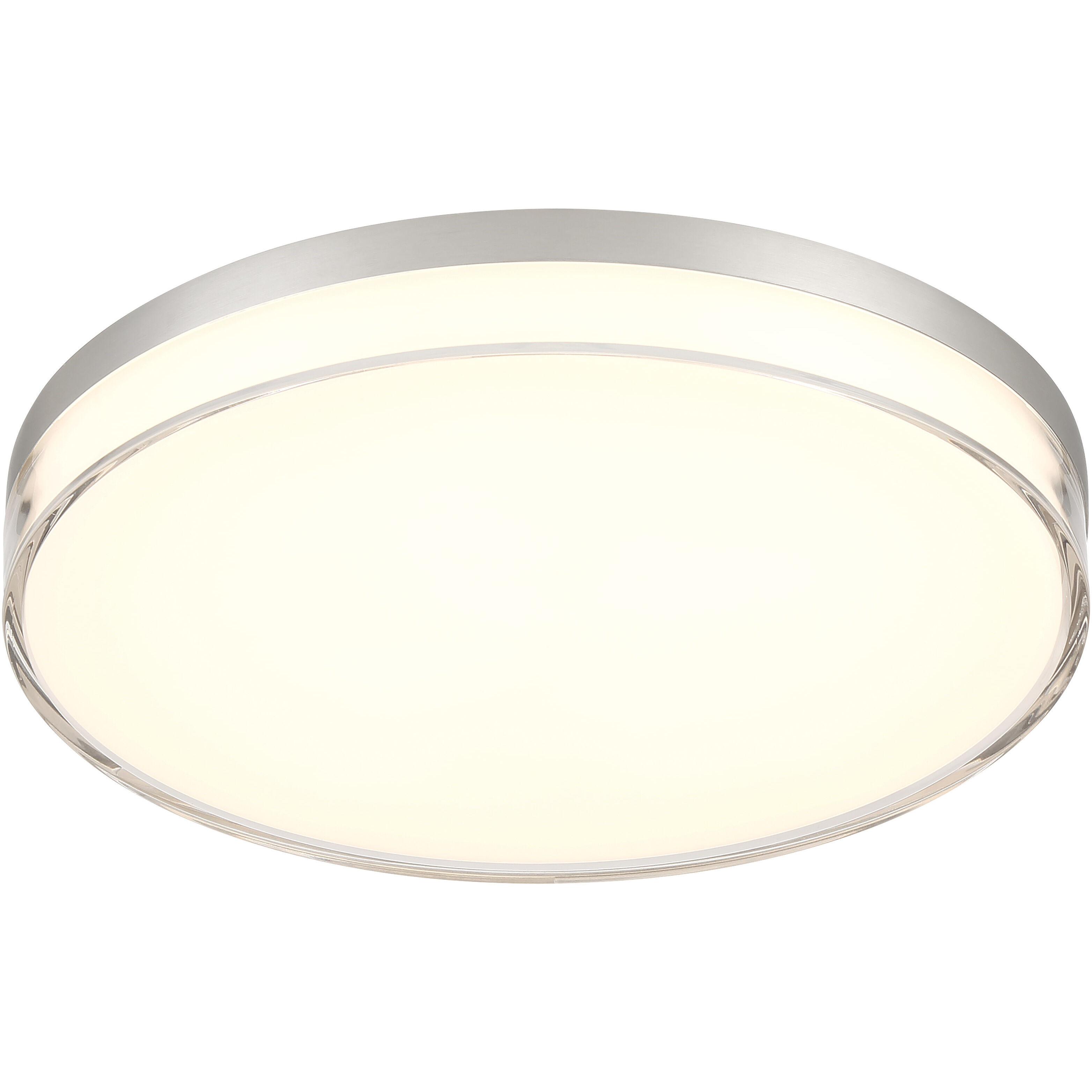 Vantage LED 11 inch Brushed Nickel Flush Mount Ceiling Light, Outdoor
