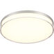 Vantage LED 11 inch Brushed Nickel Flush Mount Ceiling Light, Outdoor