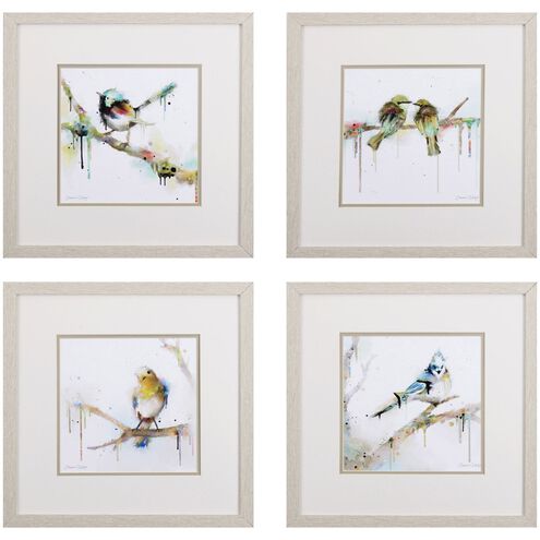 Florals Collection Green Framed Art