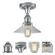 Edison Orwell 1 Light 8.38 inch Polished Chrome Semi-Flush Mount Ceiling Light in Clear Glass