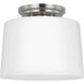 Adley 1 Light 8.62 inch Brushed Nickel Flush Mount Ceiling Light