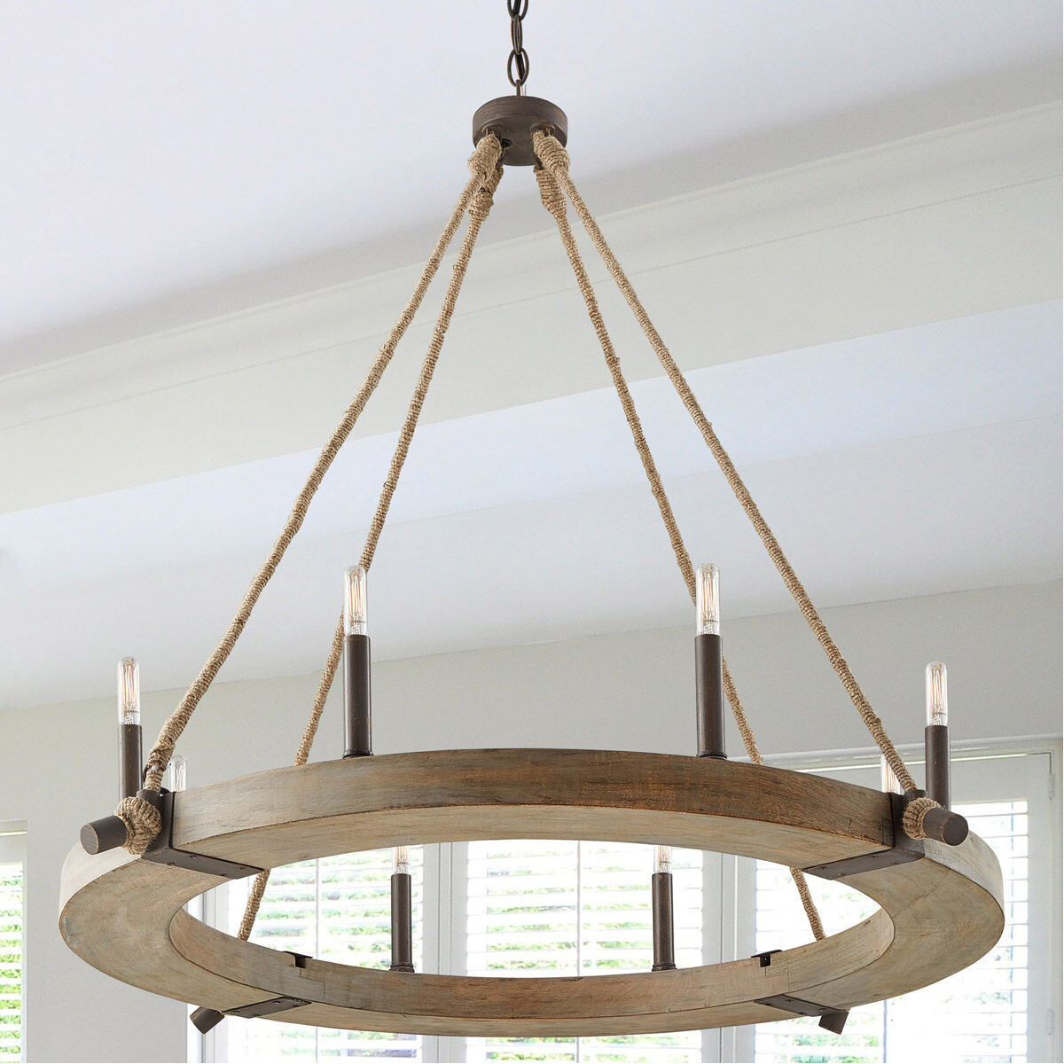 Tybee 8 Light 38 inch Nordic Grey Chandelier Ceiling Light
