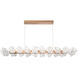 Blossom LED Novel Brass Linear Pendant Ceiling Light in 2700K LED