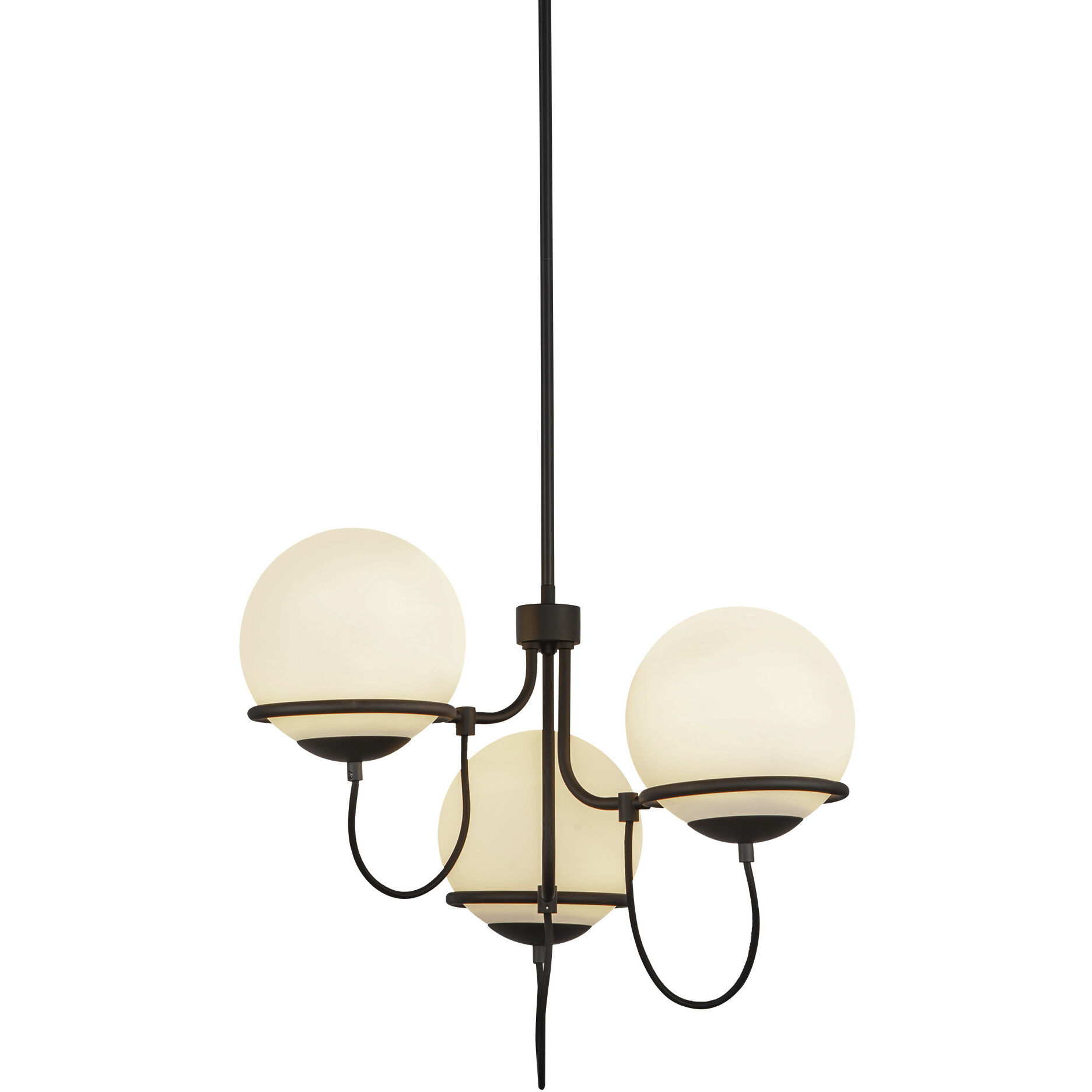 Alora Mood Alba 3 Light 22.88 inch Matte Black Chandelier Ceiling Light