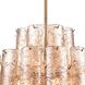 Fire and Ice 13 Light 23 inch Lacquered Gold Chandelier Ceiling Light in Champagne Glass