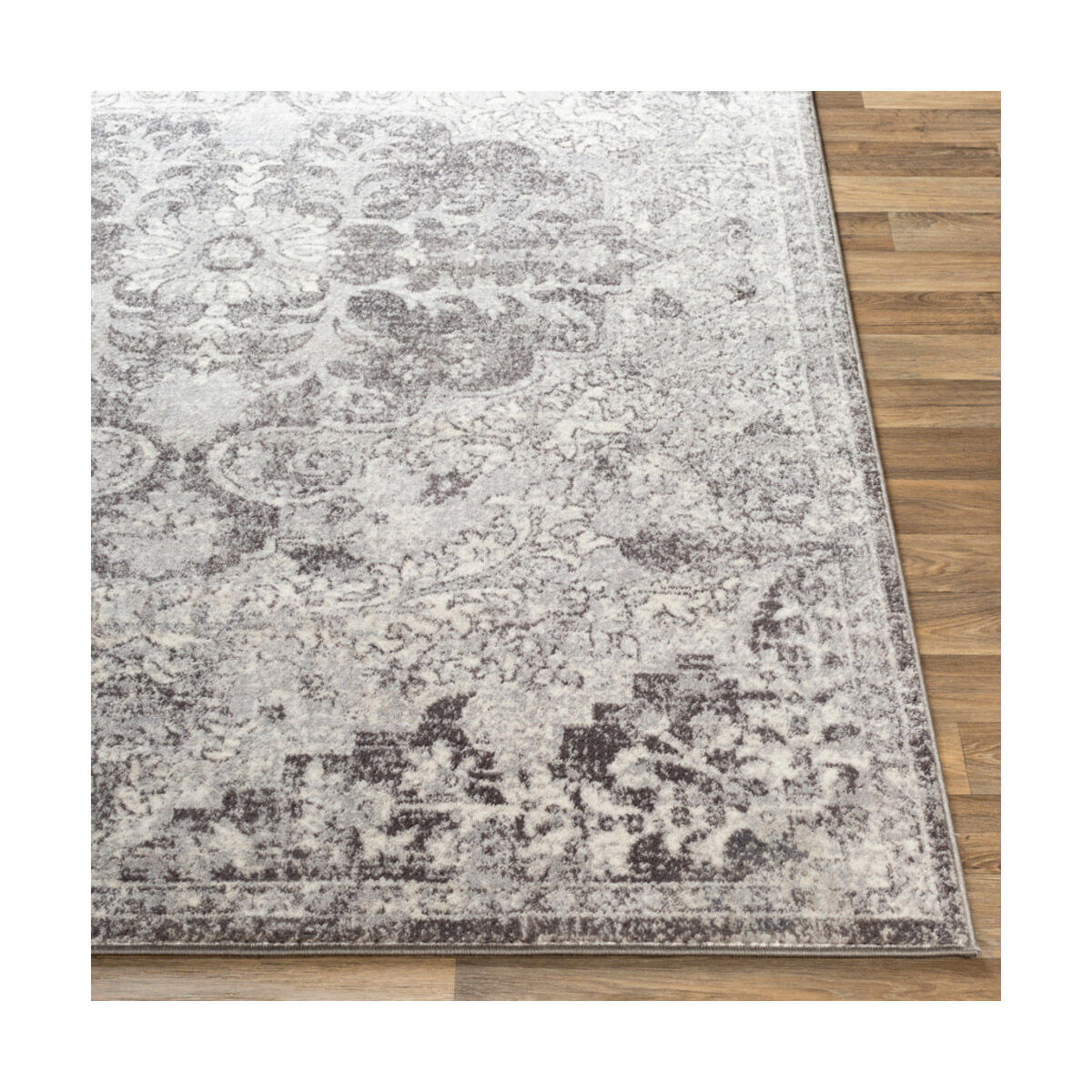 Wanderlust 87 X 63 inch Silver Gray/White/Charcoal Rugs in 5 x 8
