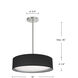 Dalton Pendant Ceiling Light in Black Organza, Organza Shade