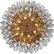 Addis 16 Light 32 inch Aged Brass Flush Ceiling Light in Smoke