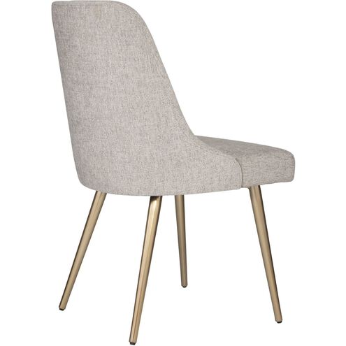 Bramwell Heathered Gray Polyester and Brushed Gold Dining Chair