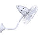 Matthews Gerbar Bruna Parede 21 inch Gloss White Directional Wall Fan