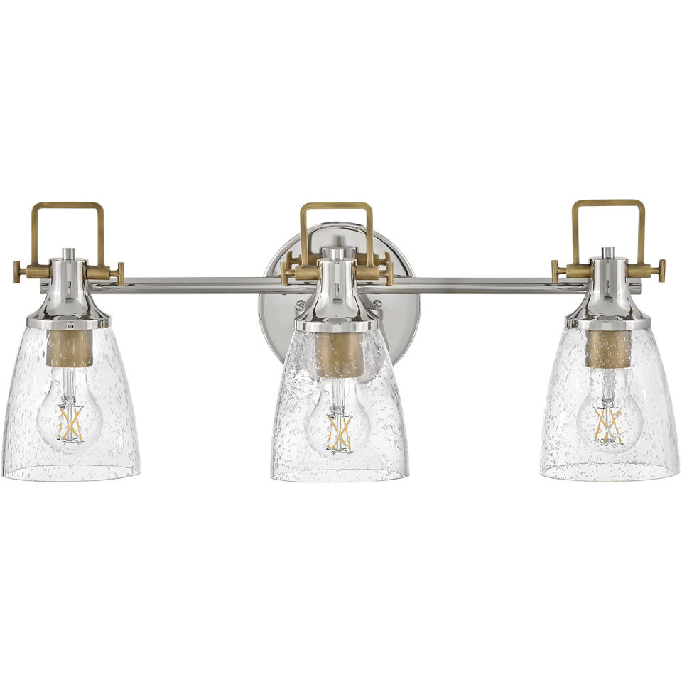 Easton 3 Light 24 inch Polished Nickel Bath Light Wall Light