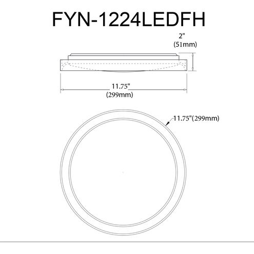 Flynn LED 11.75 inch Matte White Flush Mount Ceiling Light