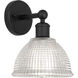 Edison Arietta Armed Sconce Wall Light in Matte Black