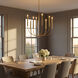 Ellen DeGeneres Lois 8 Light 34 inch Burnished Brass Chandelier Ceiling Light