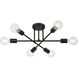 Marin 6 Light 20 inch Matte Black Semi Flush Ceiling Light