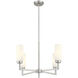 Contemporary 4 Light 26 inch Brushed Nickel Chandelier Ceiling Light