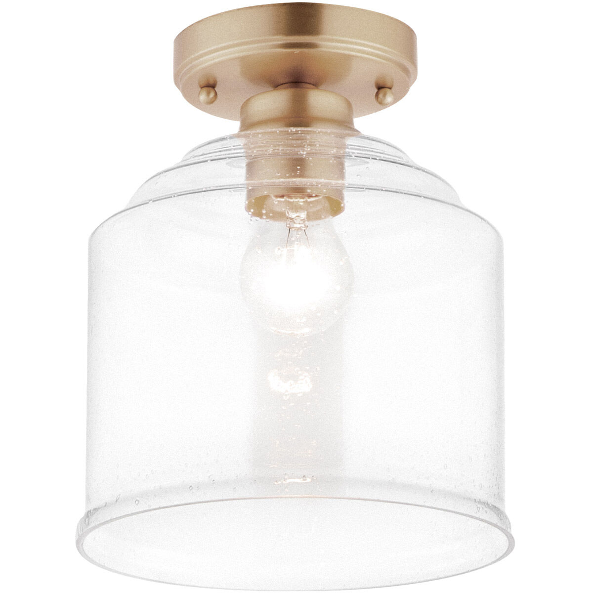 Acadia 1 Light 9 inch Heritage Semi-Flush Mount Ceiling Light