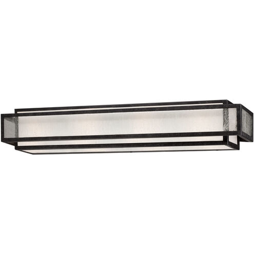 Camden Square 4 Light 30 inch Aged Charcoal Bath Light Wall Light