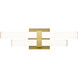 Zane LED 18 inch Modern Gold Vanity Wall Light