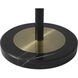 Morelli 72 inch 9 watt Matte Black and Weathered Brass Torchiere Portable Light