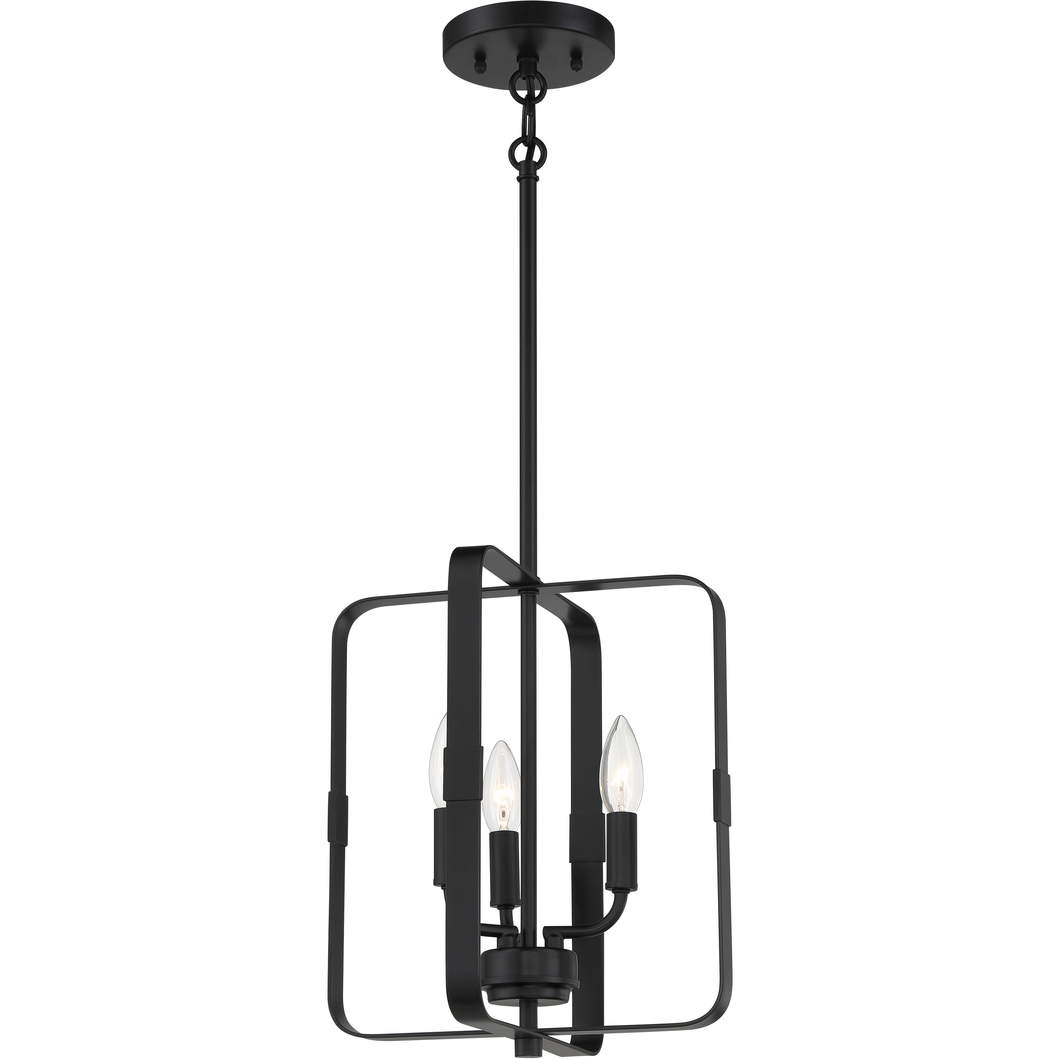 Stowe 3 Light 12 inch Flat Black Foyer Light Ceiling Light
