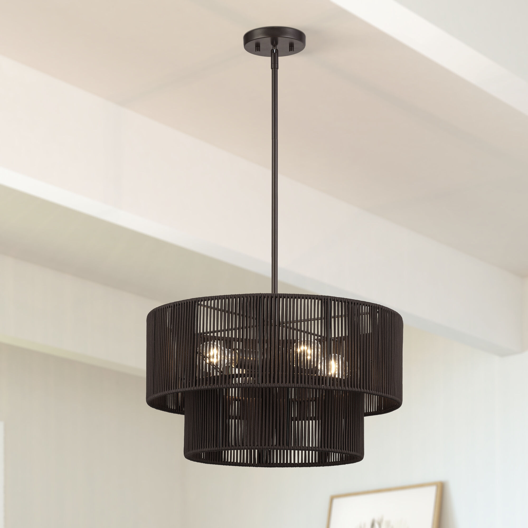 Acordia 4 Light 20 inch English Bronze Pendant Chandelier Ceiling Light