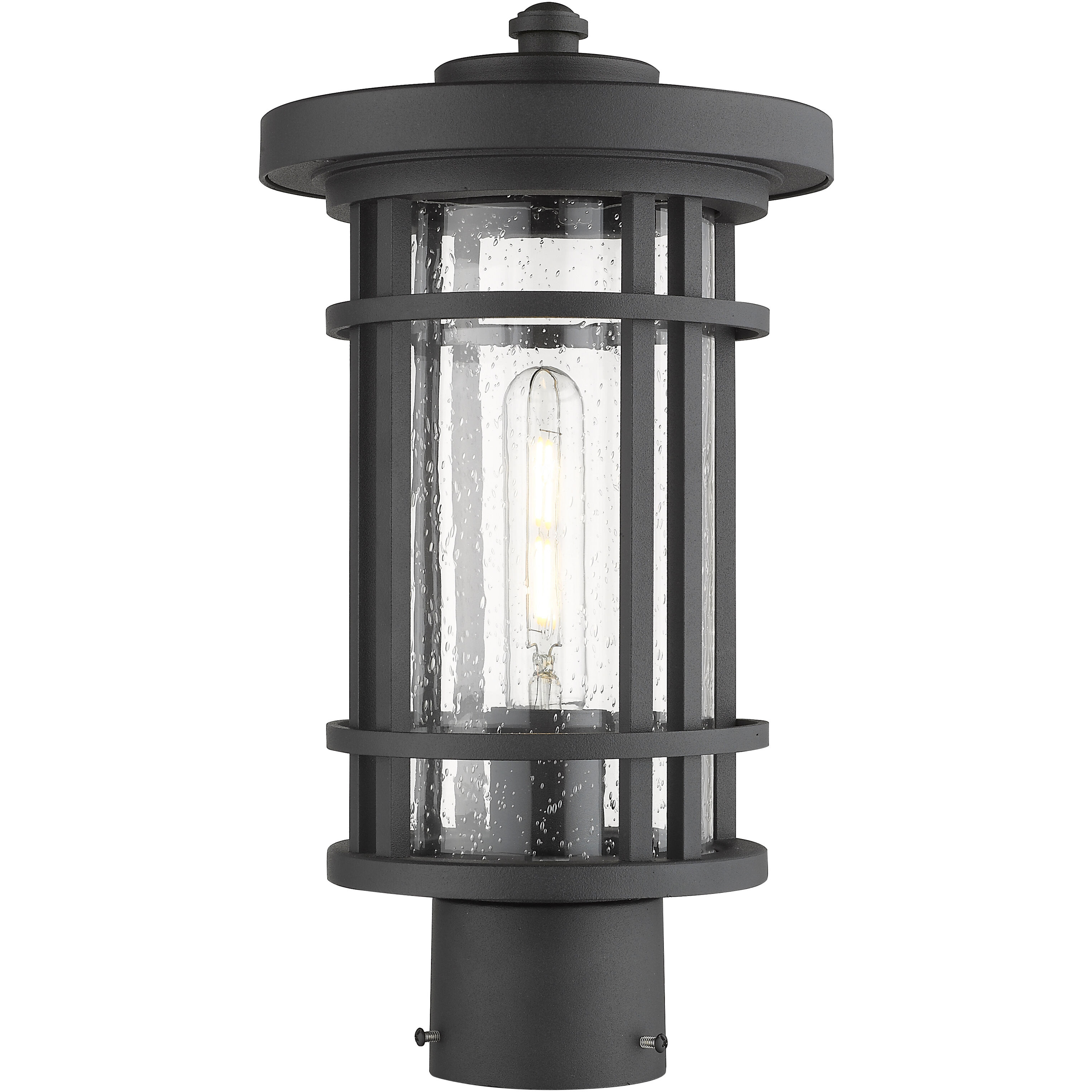 Jordan 1 Light 14.75 inch Black Outdoor Post Mount Fixture