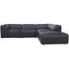 Form Vantage Black Leather Modular Sectional, Dream