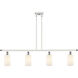 Ballston Clymer LED 48 inch White and Polished Chrome Island Light Ceiling Light in Matte White Glass, Ballston