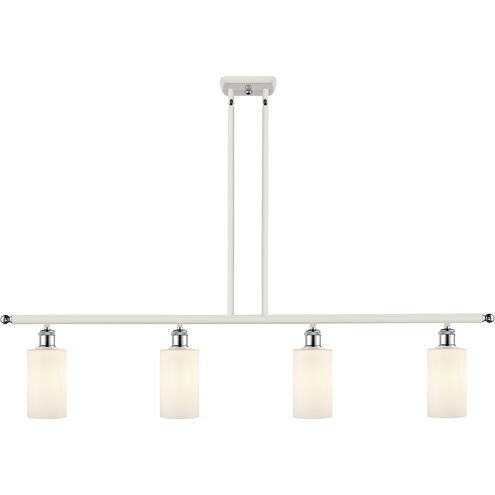 Ballston Clymer LED 48 inch White and Polished Chrome Island Light Ceiling Light in Matte White Glass, Ballston