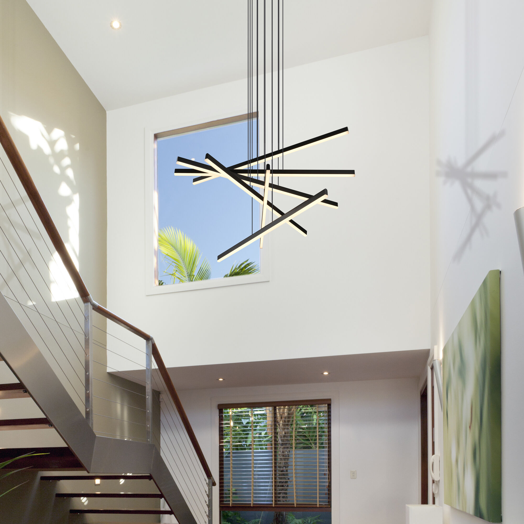 Sirius 32.25 inch Black Pendant Ceiling Light