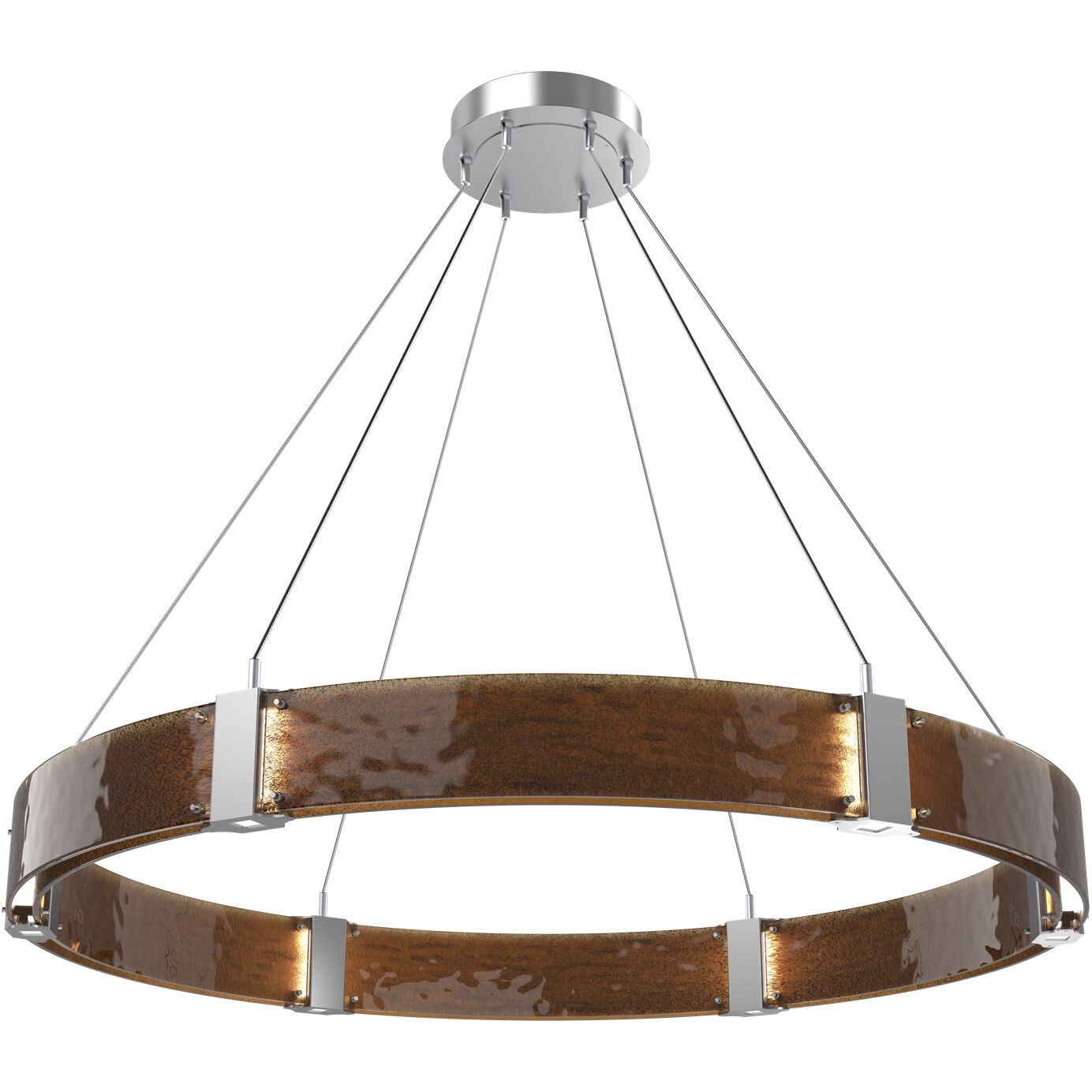 Parallel LED 48 inch Classic Silver Chandelier Ceiling Light, Ring