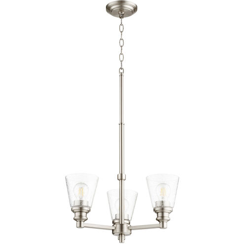 Dunbar 3 Light 19 inch Satin Nickel Mini Chandelier Ceiling Light