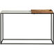 Norman 48 X 12 inch White with Natural and Black Console Table