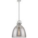 Downtown Urban Newton Bell 1 Light 16 inch Polished Nickel Pendant Ceiling Light in Plated Smoke