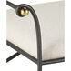 Mabel Antique Black and Polished Brass Bench