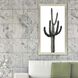 Saguaro Green and White Framed Art