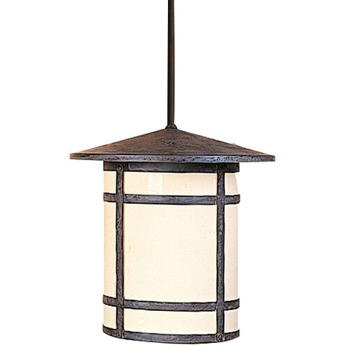 Berkeley 1 Light 14.12 inch Verdigris Patina Pendant Ceiling Light in Amber Mica